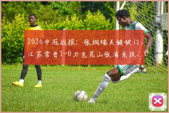 2026中冠战报:张桐瑞关键破门,江苏常晋1-0力克昆山张浦竞技,C组积分形势分析